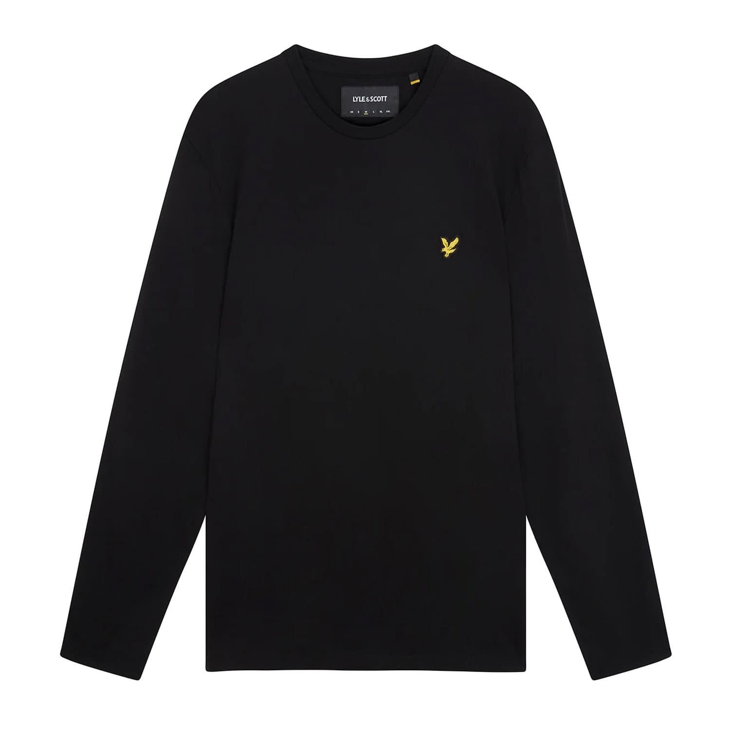 Lyle & Scott Lyle & Scott Men's Plain Long-Sleeved T-Shirt in Black