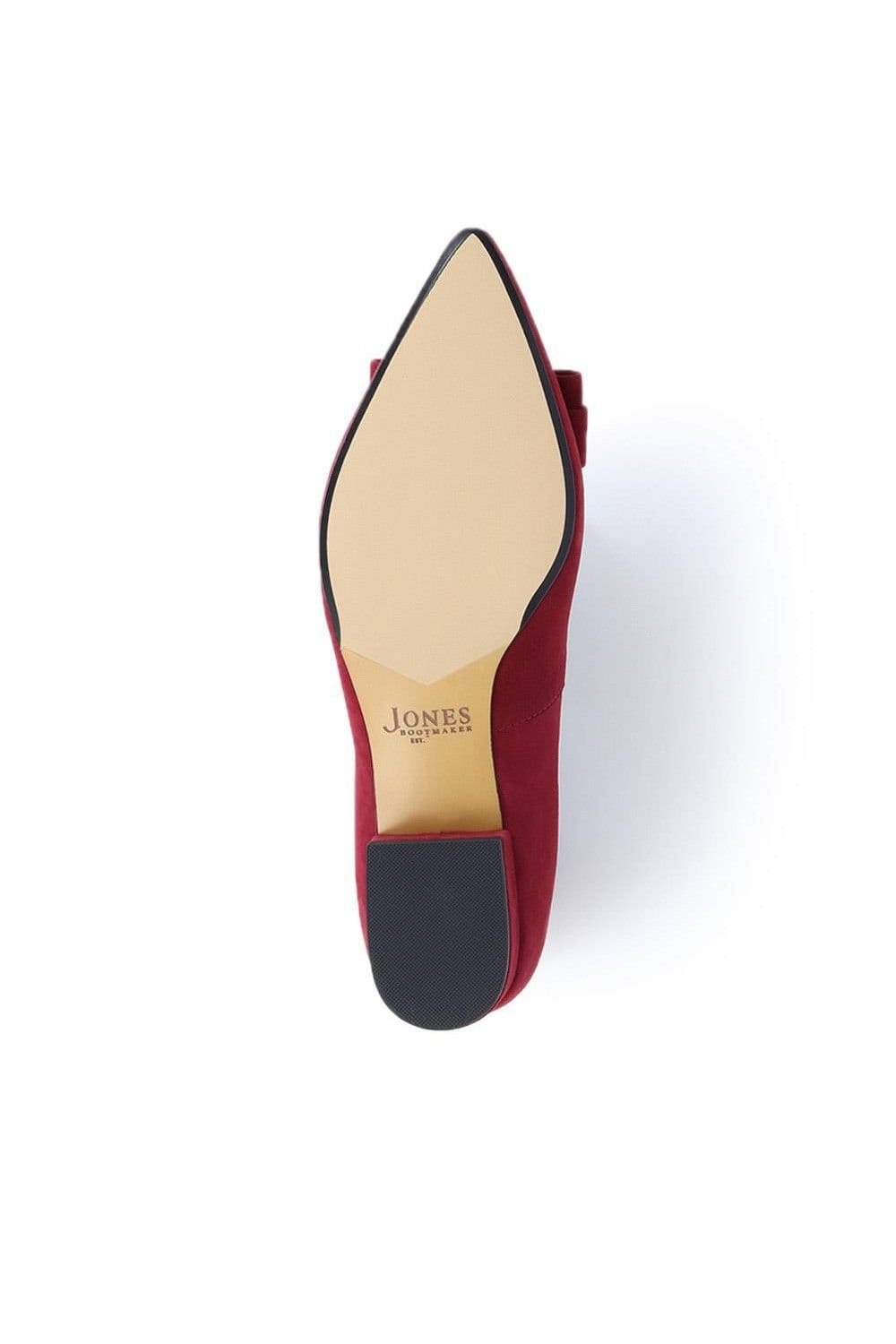 Jones Bootmaker Jones Bootmaker Women's Zanzibar Pointed-Toe Flats in Dark Red - 4