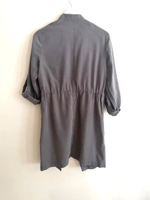 New Look 🩶 New Look Grey Waterfall Duster Jacket Utility Lightweight Cover Up UK 10