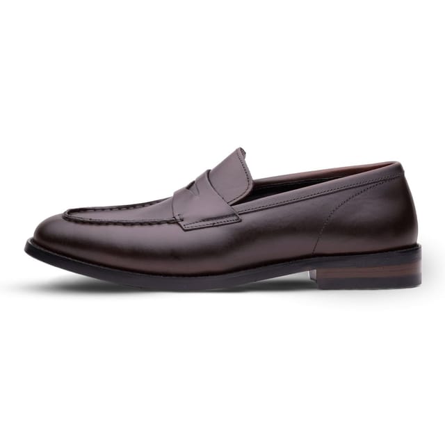 QUIVE London QUIVE London Men's QL Perth Leather Penny Loafers for Office & Casual Wear in Brown - 3
