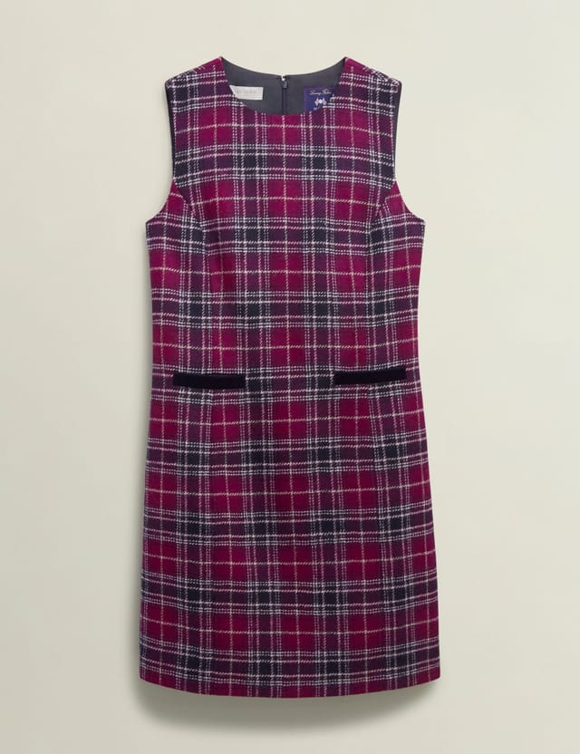 Hobbs London Hobbs London Women's Margot Checked Mini Dress in Fuchsia - 2