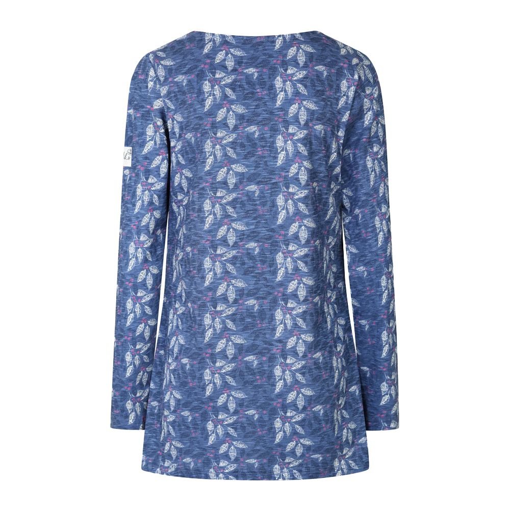 Lazy Jacks Lazy Jacks Women's Leaves Tunic Top in Dark Blue - 2