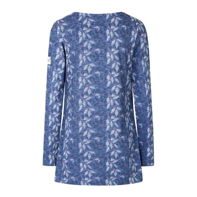Lazy Jacks Lazy Jacks Women's Leaves Tunic Top in Dark Blue - 2
