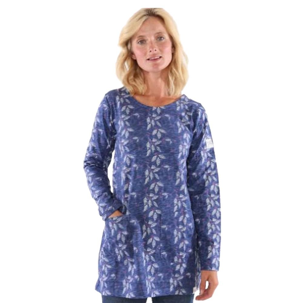 Lazy Jacks Lazy Jacks Women's Leaves Tunic Top in Dark Blue - 4