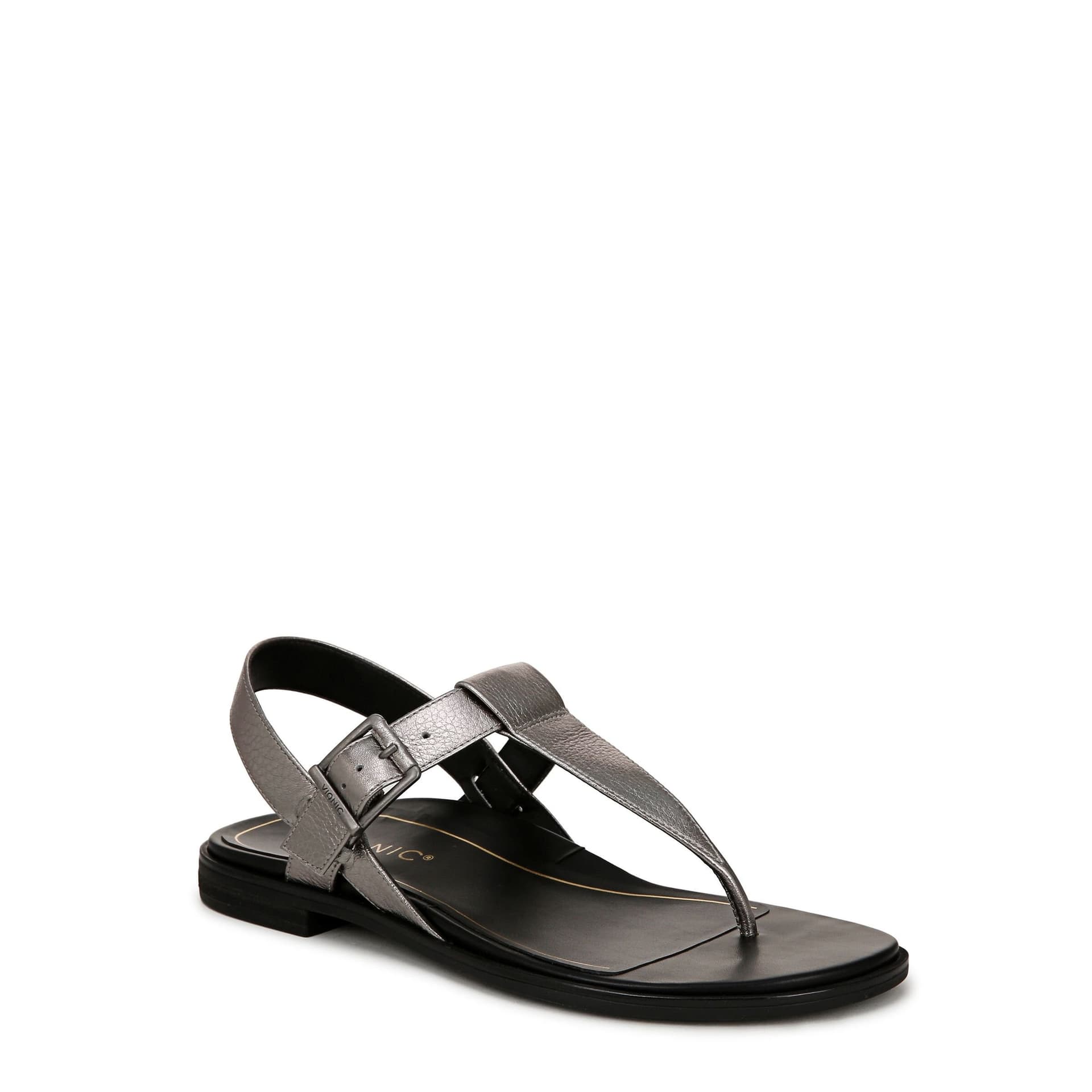 Vionic Vionic Women's Cora Thong Sandals in Metallic Gold