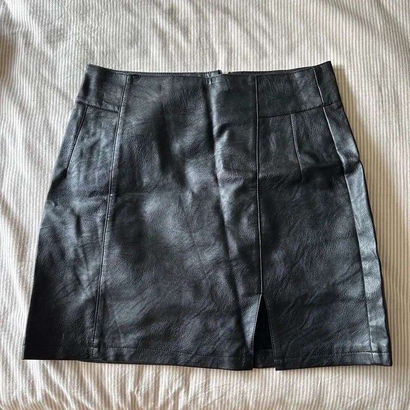 Topshop Topshop leather skirt