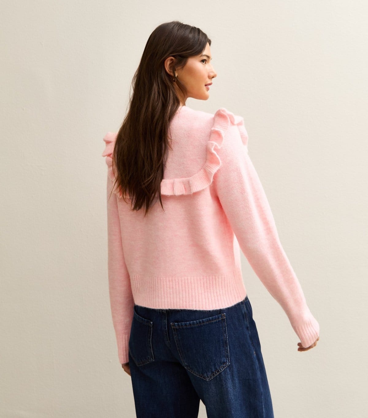 New Look Women's Light Pink Floral Yoke Cardigan New Look - 4