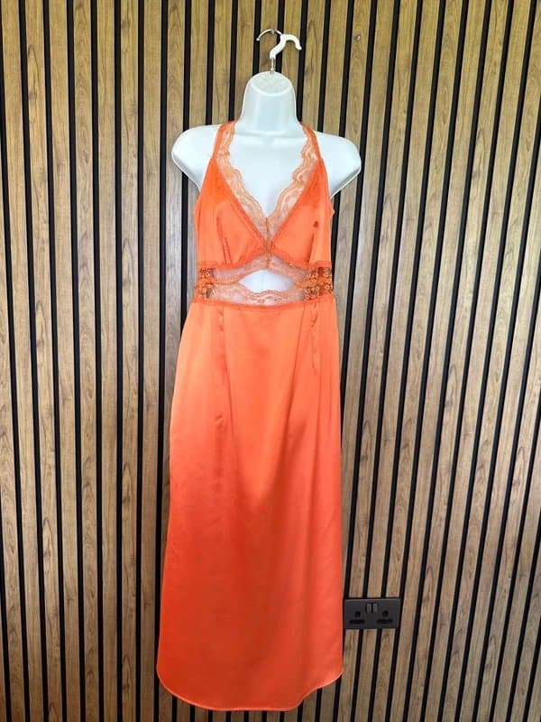 Never Fully Dressed Never Fully Dressed Mimi Lace Edged Slip Midaxi Orange