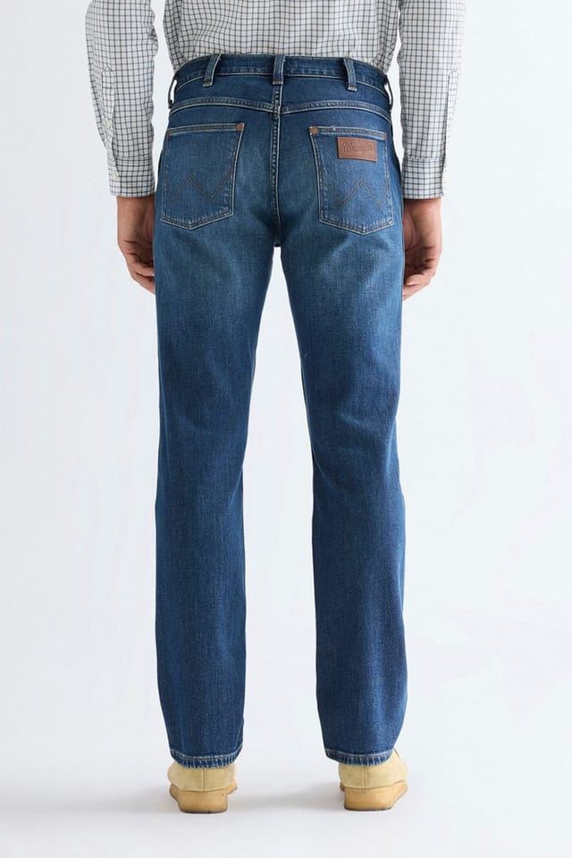 Wrangler Wrangler Men's Greensboro Straight Fit Jeans Stormforge Blue - 2