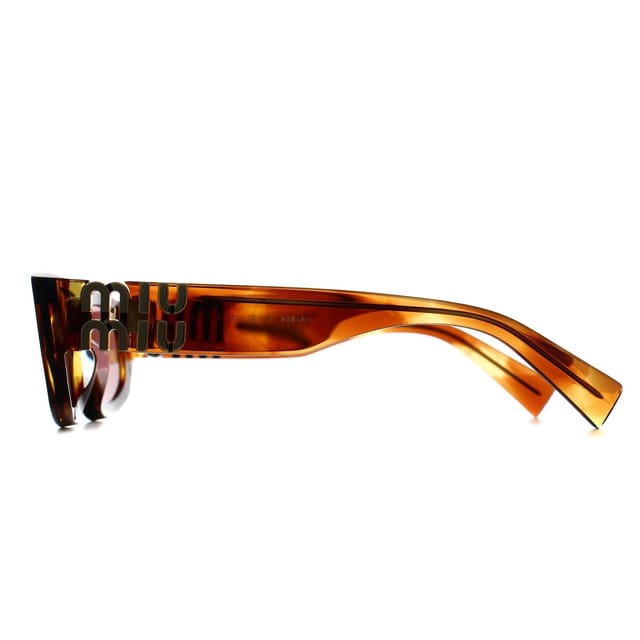 Miu Miu Miu Miu Women's Oval Striped Tobacco Dark Violet MUB04S in Brown - 3