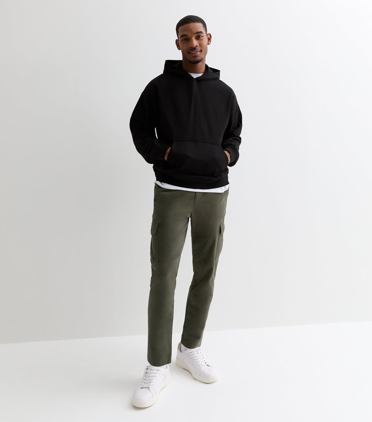 New Look Men's Khaki Cotton Cargo Trousers New Look