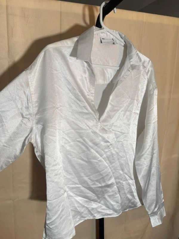 ASOS Design ASOS Design White Satin Oversized Popover Shirt | Size S