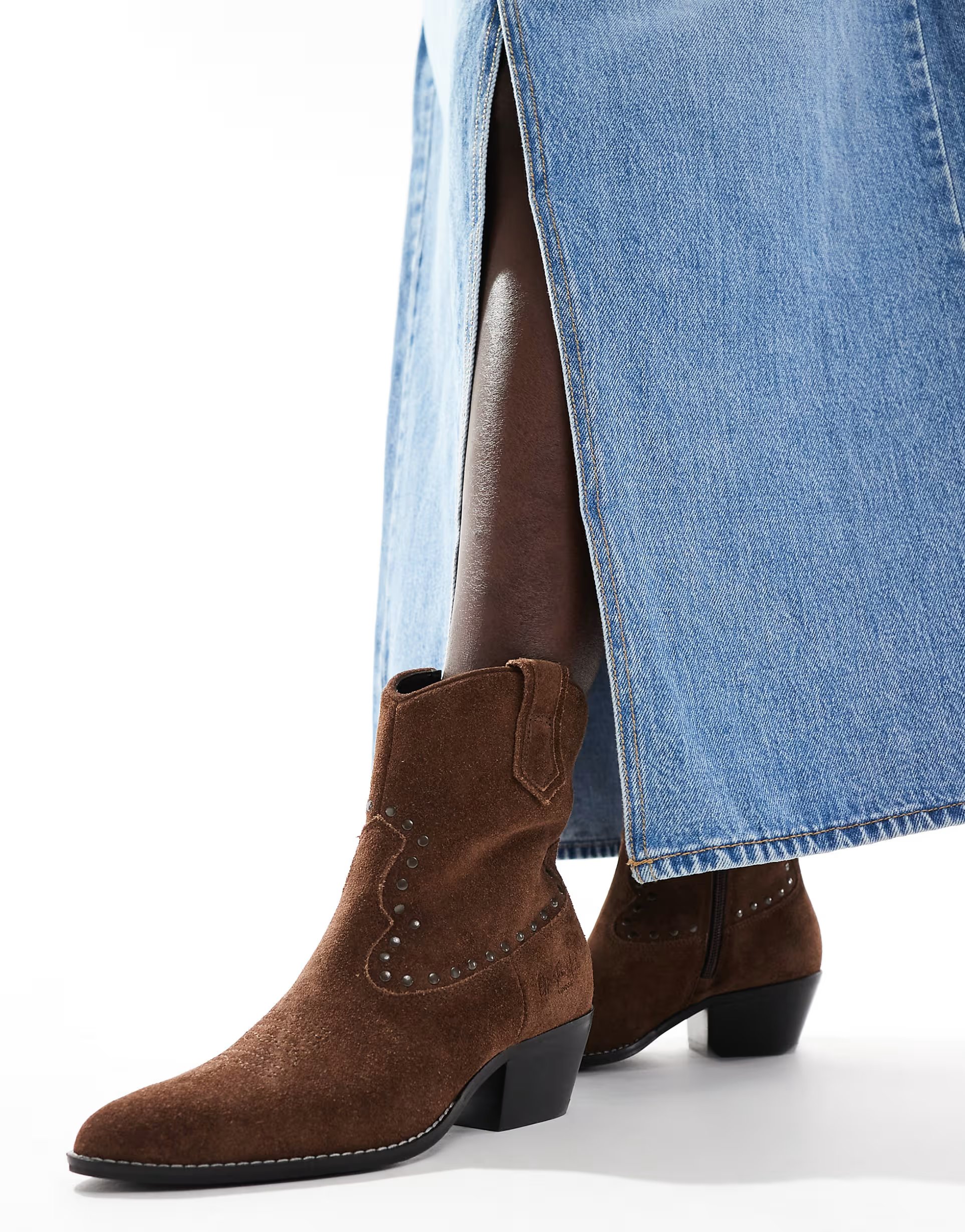 ASOS OFF THE HOOK KENSAL leather ankle boots in chocolate - 1