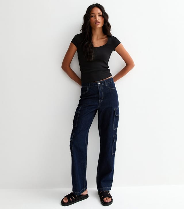 New Look Women's Black Scoop Neck Baby Tee T-Shirt New Look - 3