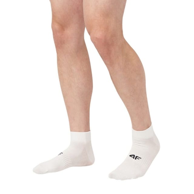 4F 4F Men's AW23USOCM204 Socks (Pack of 3) in White - 2