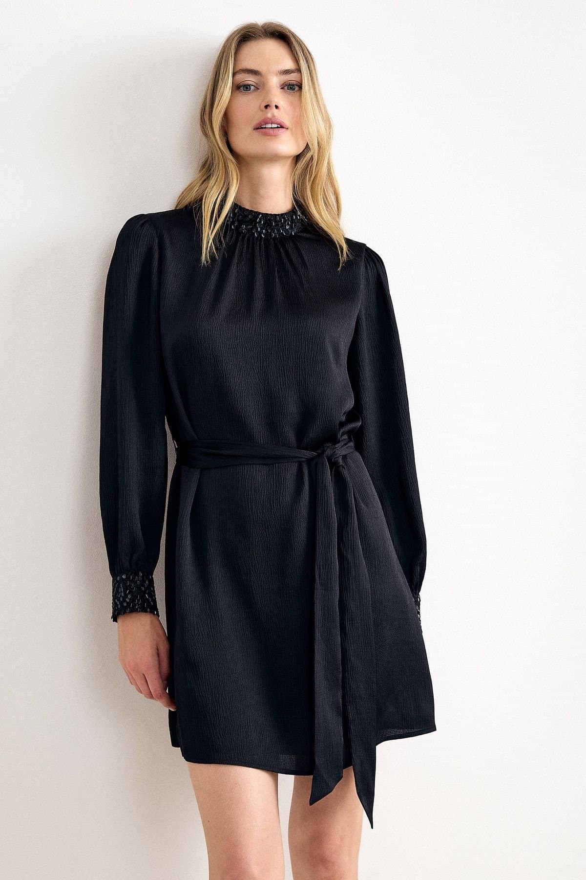 Phase Eight Phase Eight Women's Annelise Embellished Mini Dress in Black