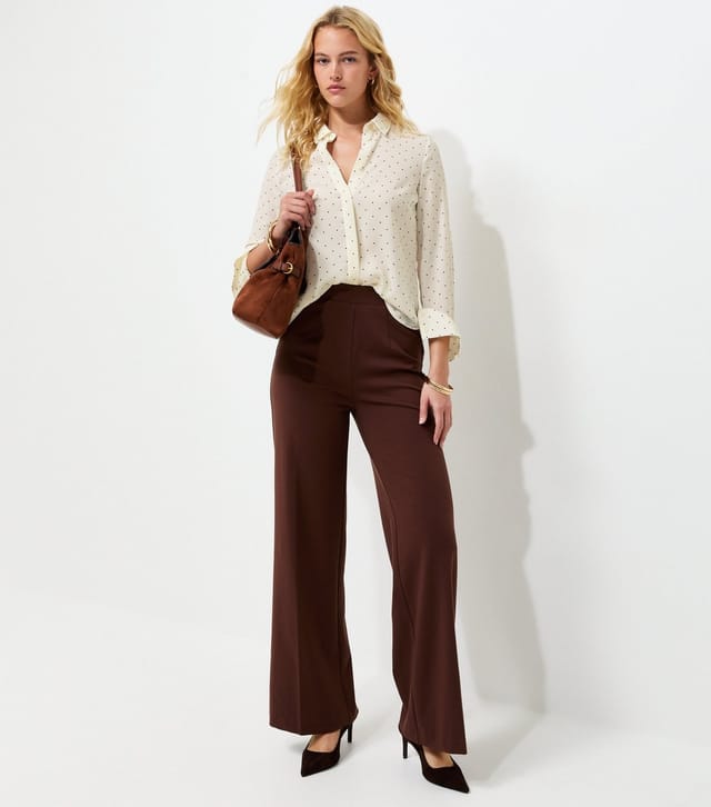 New Look Women's Tall White Polka Dot Gold Button Blouse New Look - 3