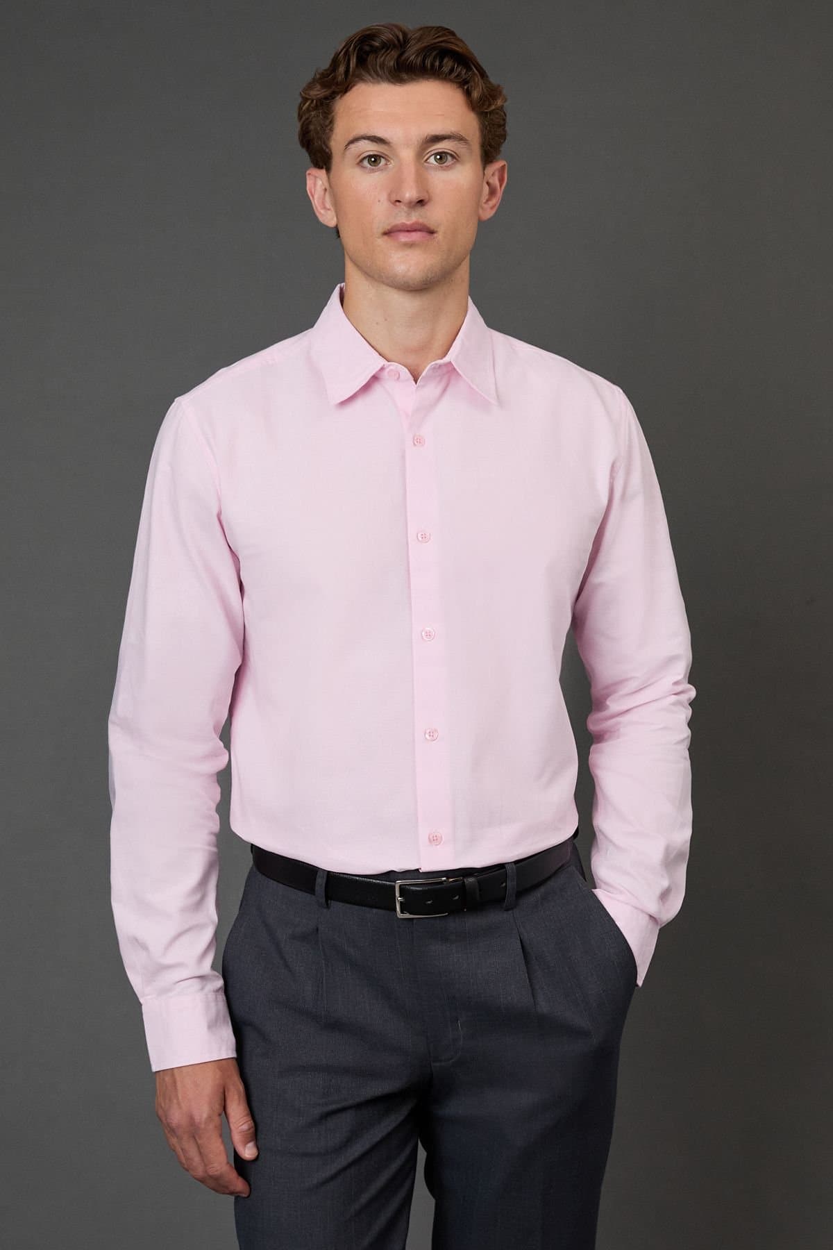 Burton Burton Men's Pink Oxford Long Sleeve Shirt