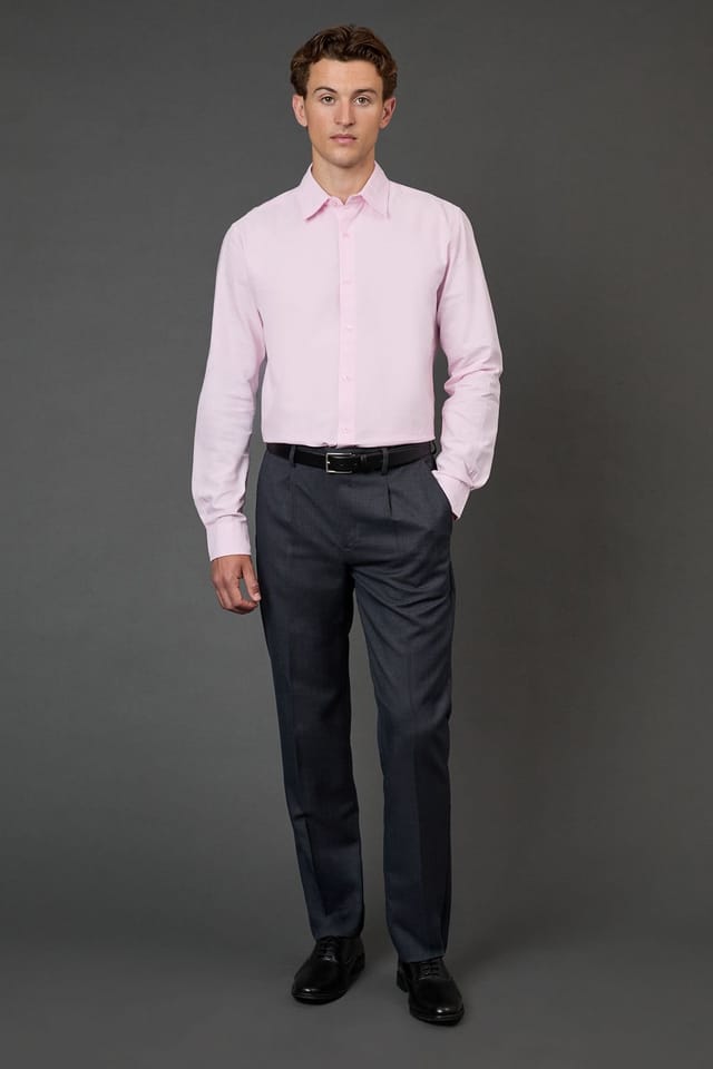 Burton Burton Men's Pink Oxford Long Sleeve Shirt - 2