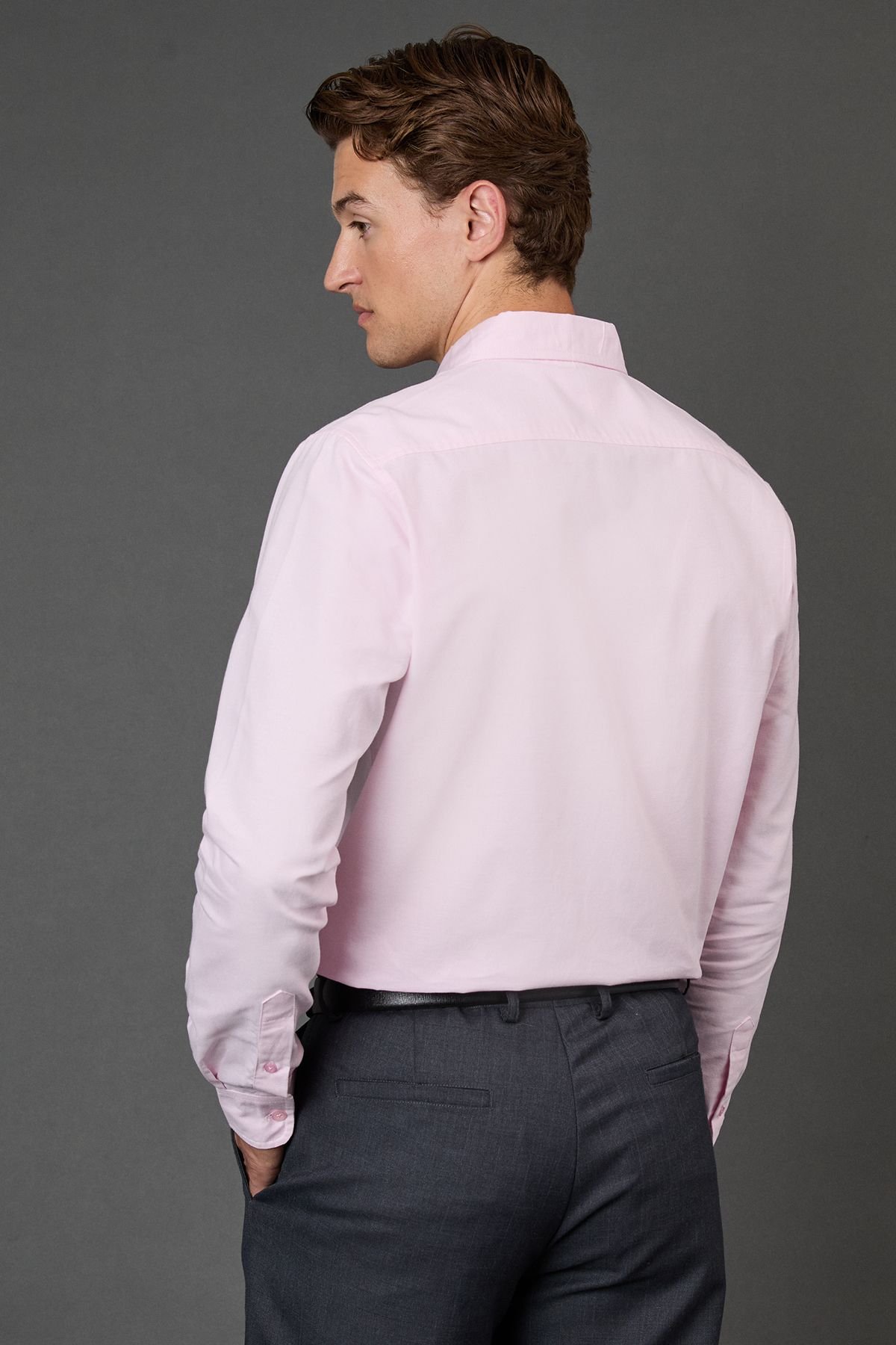 Burton Burton Men's Pink Oxford Long Sleeve Shirt - 3