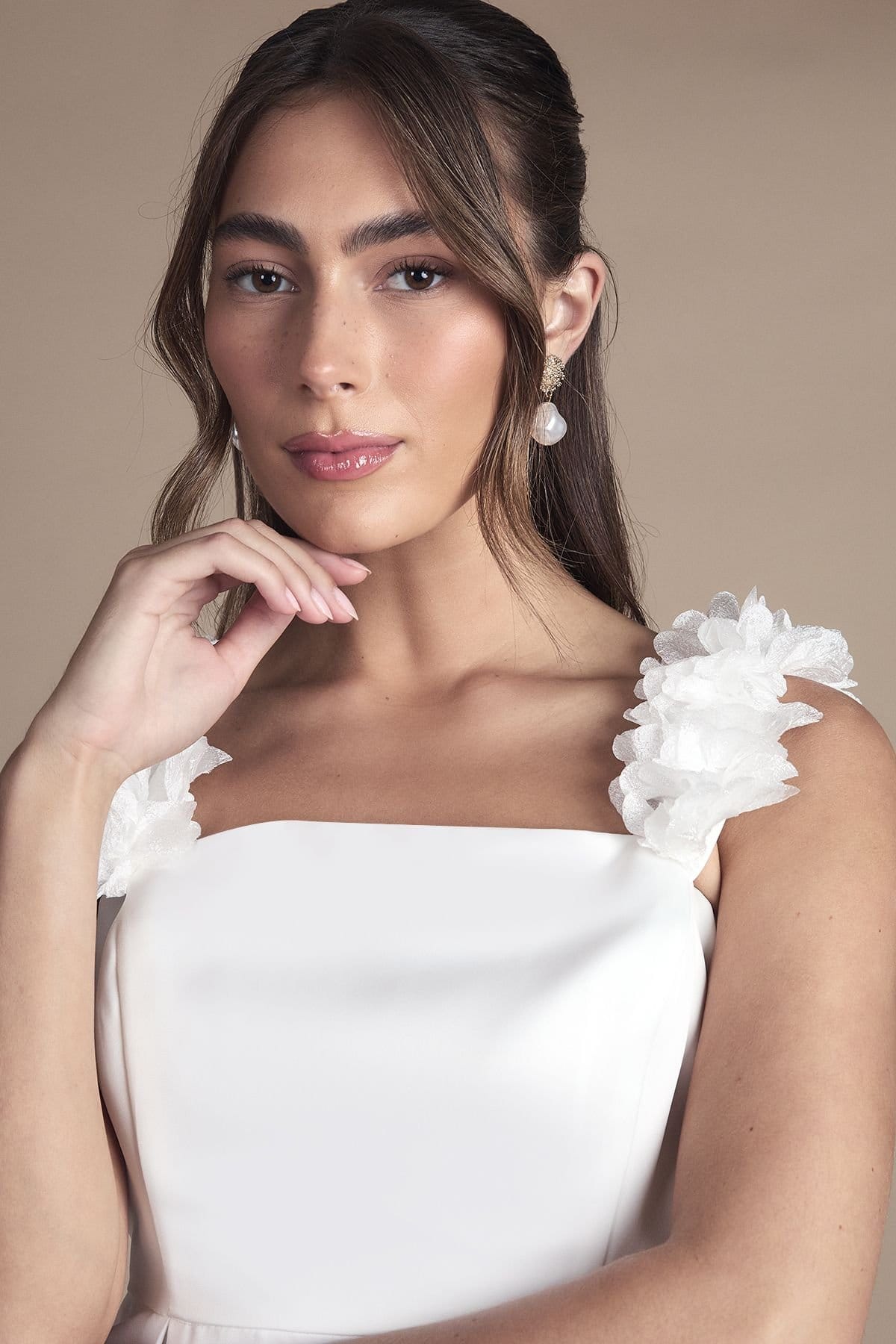 Coast Coast Women's 3d Floral Bardot Bridal Mini Dress in Ivory - 4