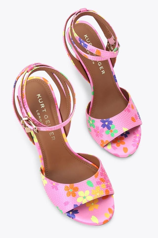 Kurt Geiger London Kurt Geiger London Women's 'Brixton Ankle Strap' Fabric Heels in Pink - 2