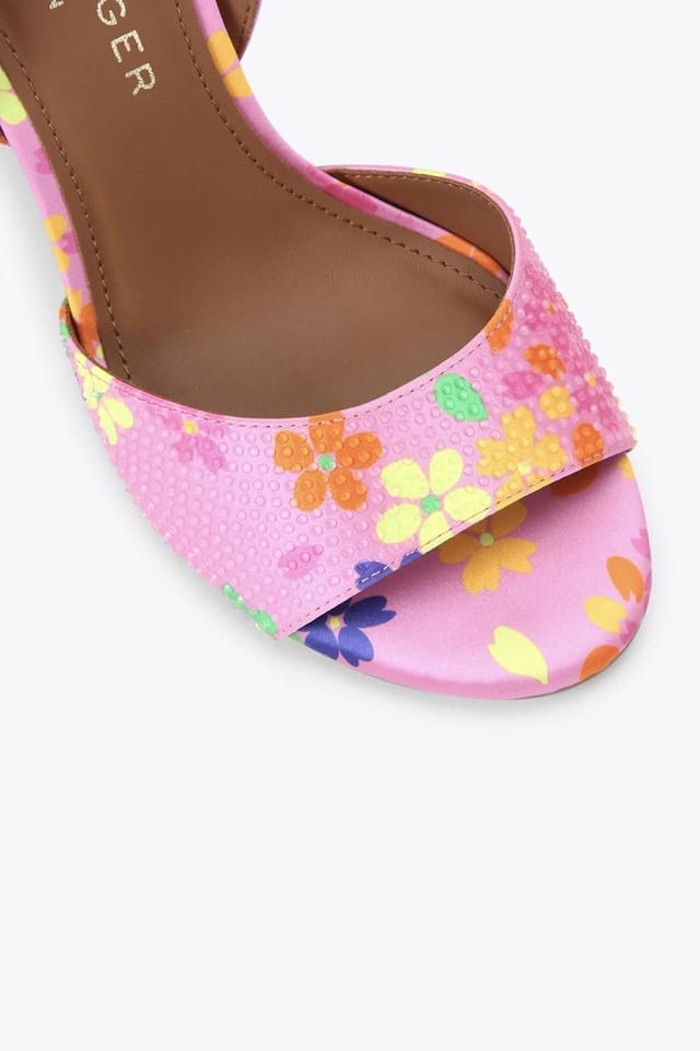 Kurt Geiger London Kurt Geiger London Women's 'Brixton Ankle Strap' Fabric Heels in Pink - 3