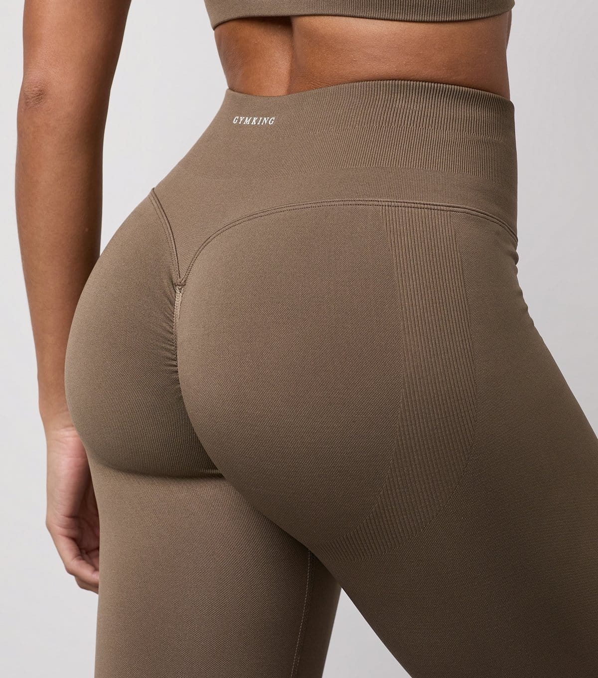 Gym King Women's Light Brown Sculpt Seamless Leggings Gym King New Look - 4
