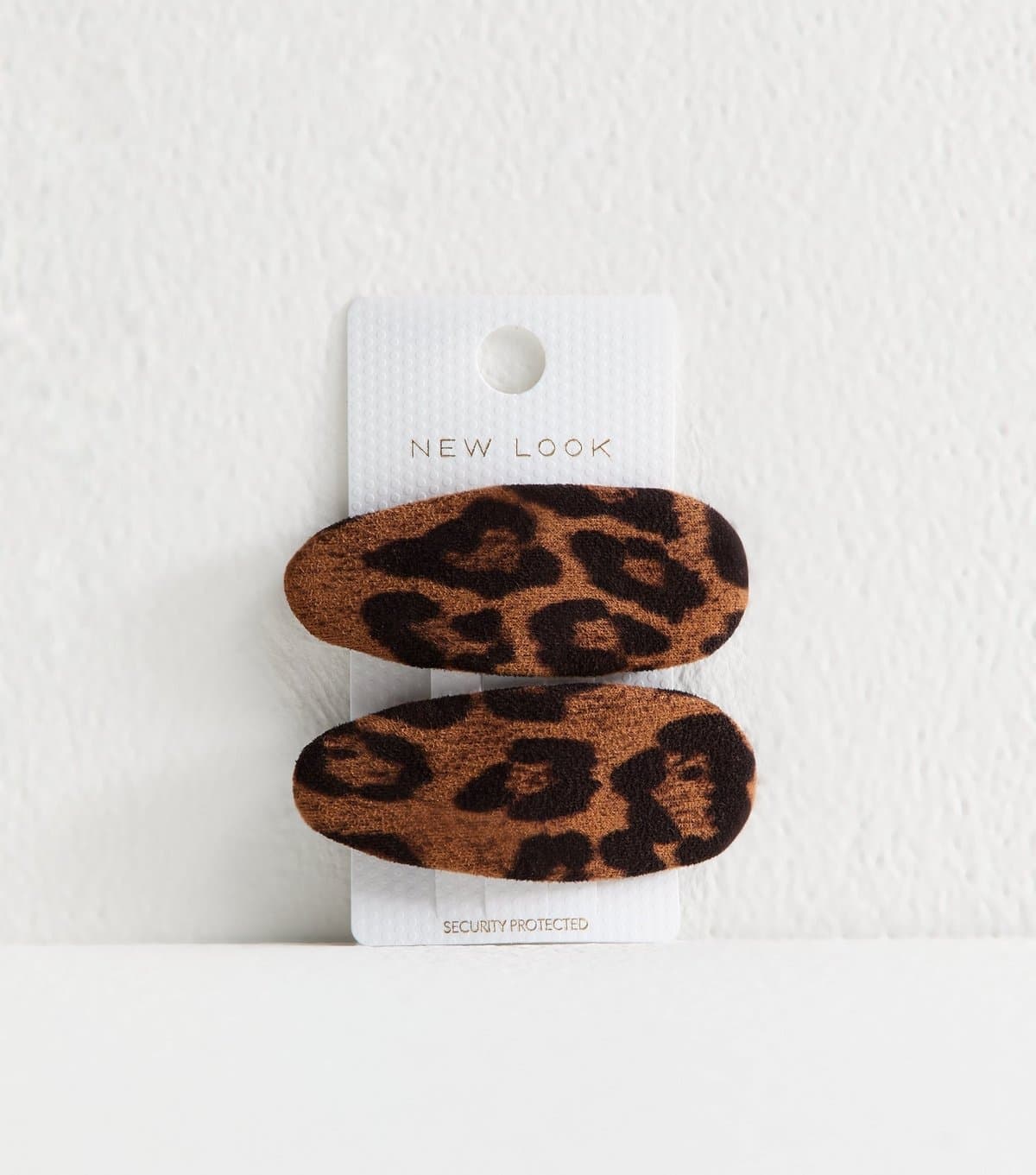 New Look Pack of 2 Brown Leopard Print Faux Suede Hair Slides New Look