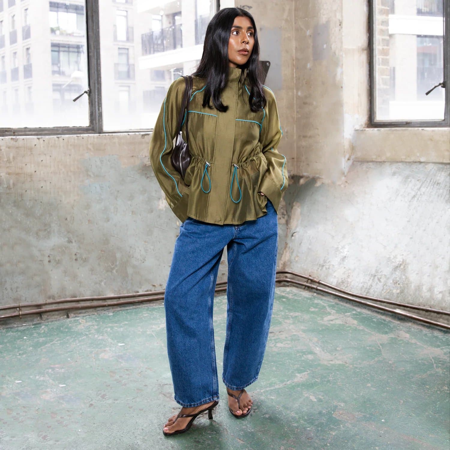 Never Fully Dressed Indigo Beni Barrel Jeans