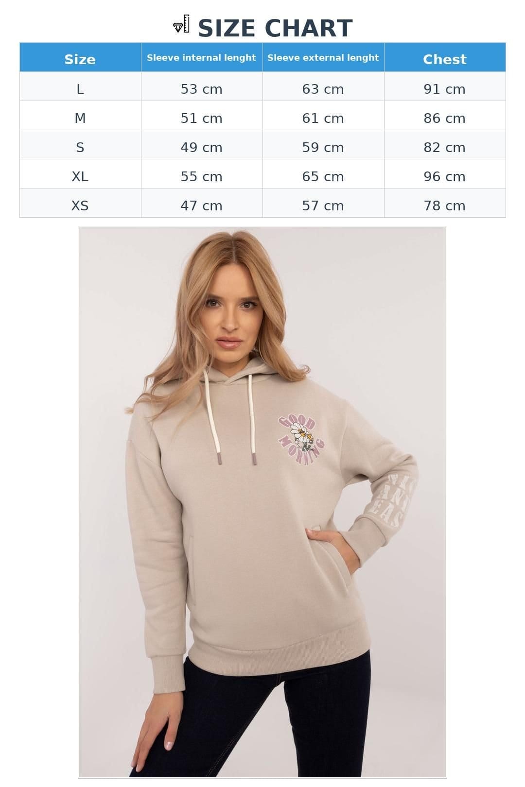 Love Lace Love Lace Women's Comfortable Cotton Polyester Print Sweatshirt in Beige - 4