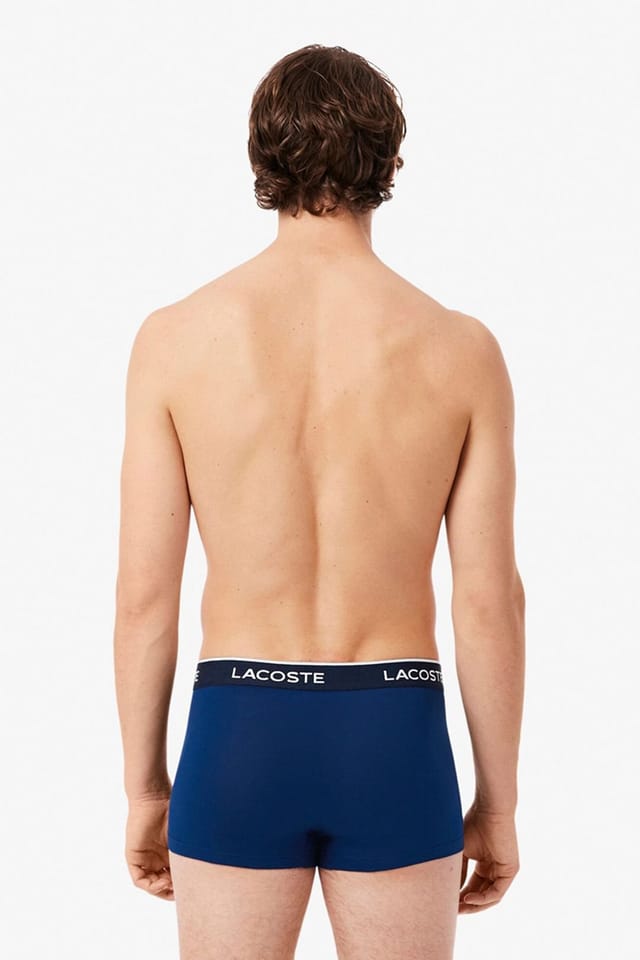 Lacoste Lacoste Men's 3-Pack Stretch Cotton Trunks Navy/Red - 3