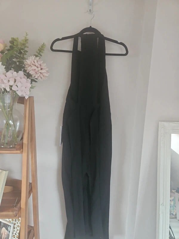 Never Fully Dressed Black Jumpsuit With Tie Waist Belt