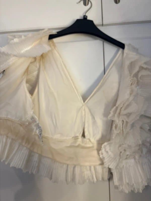 ASOS ASOS luxe feathered top