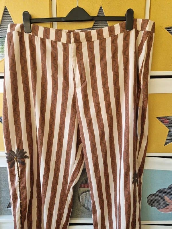 Never Fully Dressed Never fully dressed women's Chocolate Striped Trousers size 22 BNWT