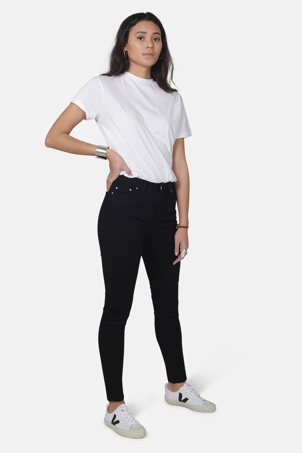 Monkee Genes Monkee Genes Women's Super Skinny Mid-Rise Denim Jeans in Black