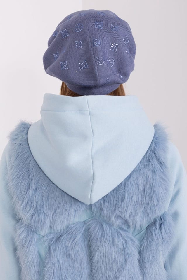 Love Lace Love Lace Women's Classic Wool Beret Hat for Everyday Style & Urban Outfit Wear in Blue - 3
