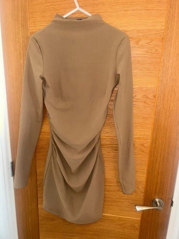 Bershka Long sleeve rutched dress