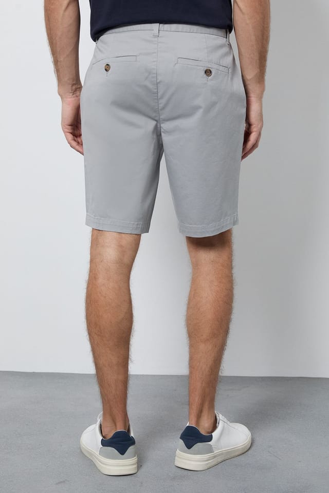 Burton Burton Men's Pale Grey Classic Chino Shorts - 3