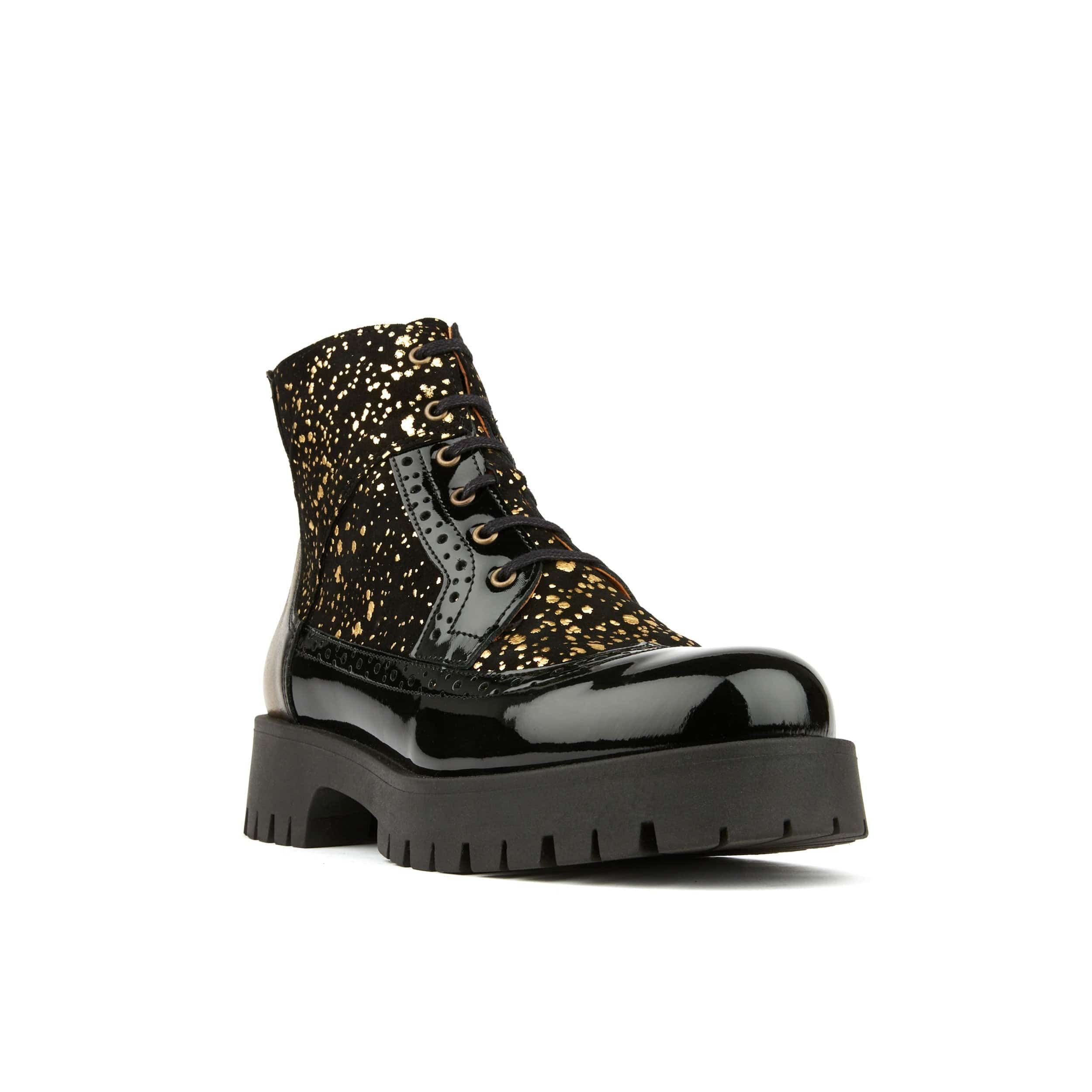 Embassy London Embassy London Women's Hatter Platform - Black Gold Drops - 2