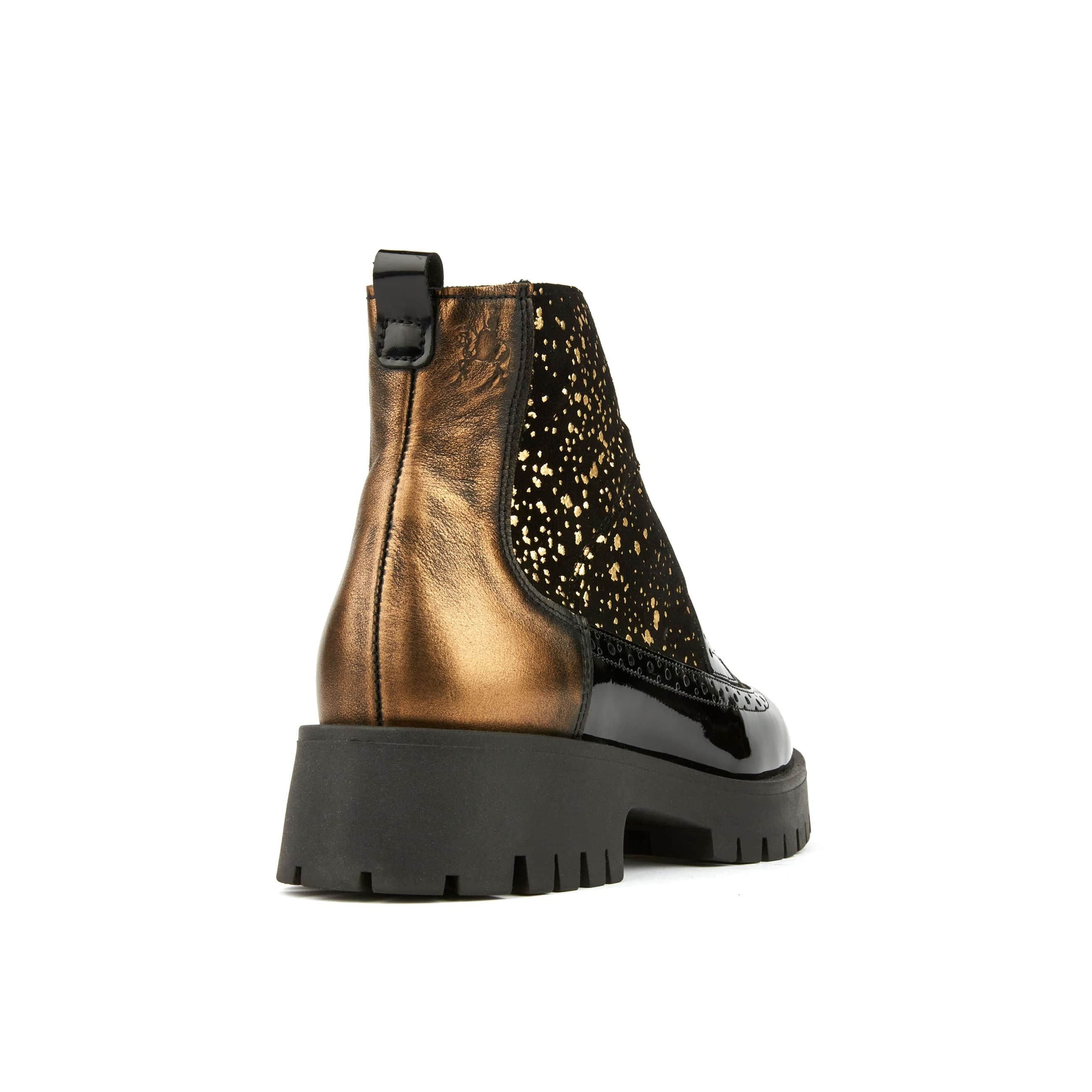 Embassy London Embassy London Women's Hatter Platform - Black Gold Drops - 4