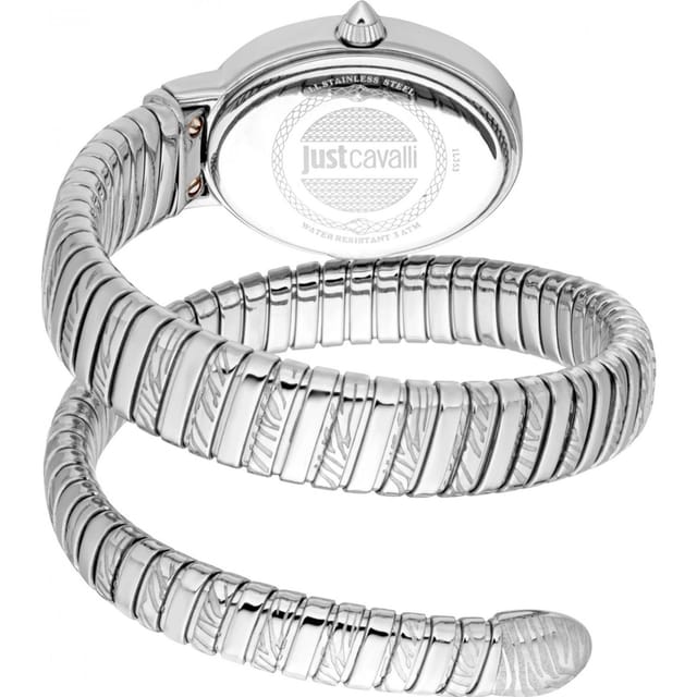 Just Cavalli Just Cavalli Women's JC1L353M0015 Signature Snake 22mm Quartz Watch in Silver - 2