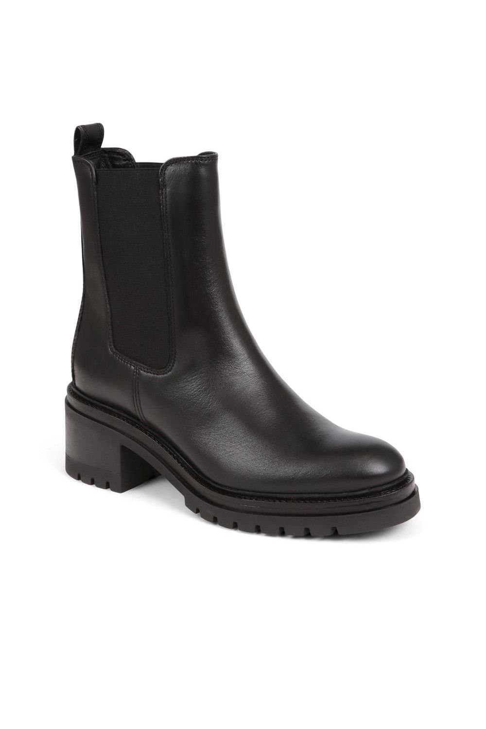 Jones Bootmaker Jones Bootmaker Women's Darrah Leather Chelsea Boots in Black