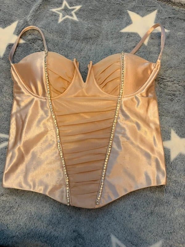 New Look Blush pink corset top
