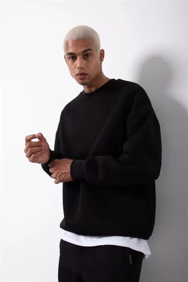 Janes Janes Men's Crew Neck Sweatshirt in Black - 3