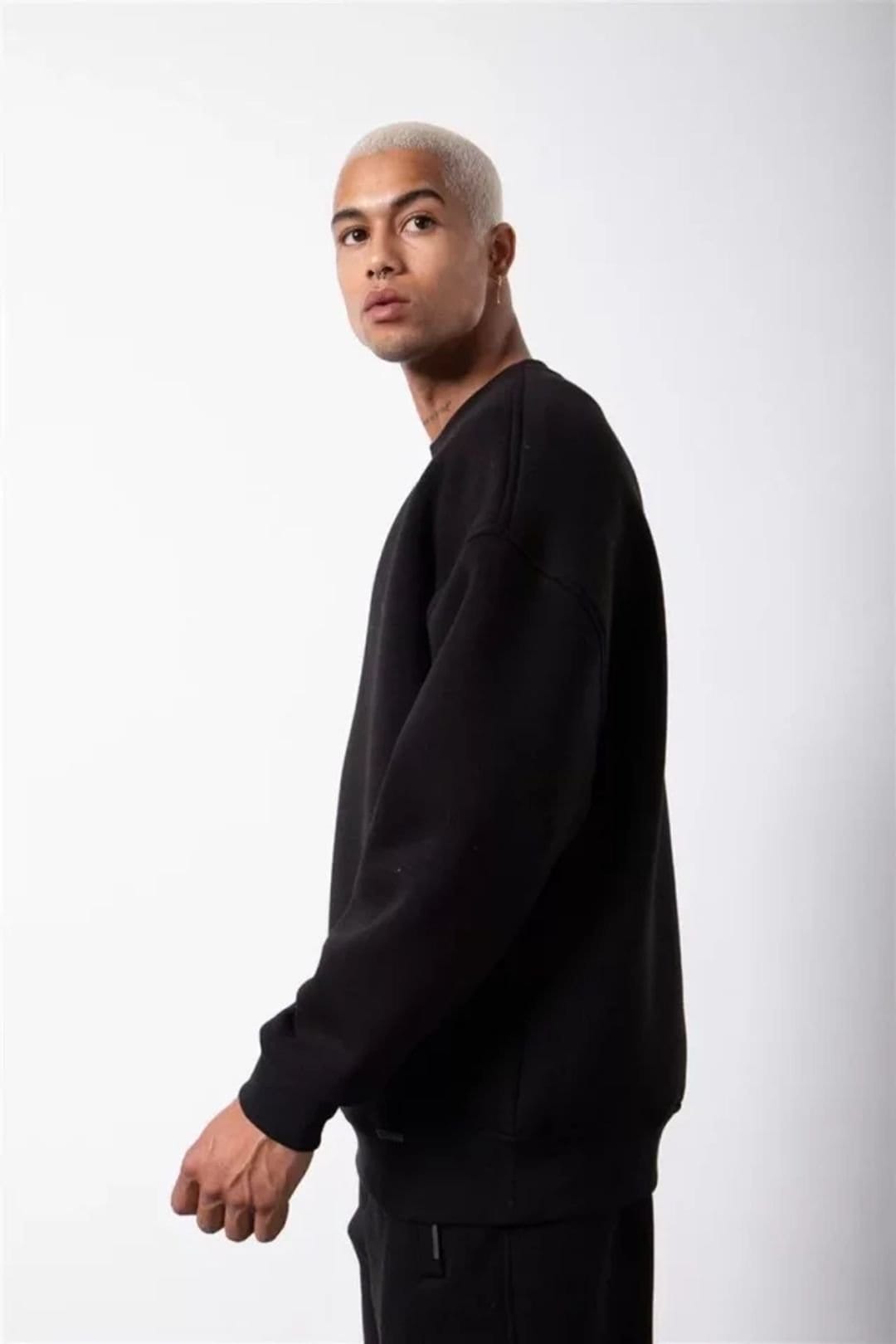 Janes Janes Men's Crew Neck Sweatshirt in Black - 4