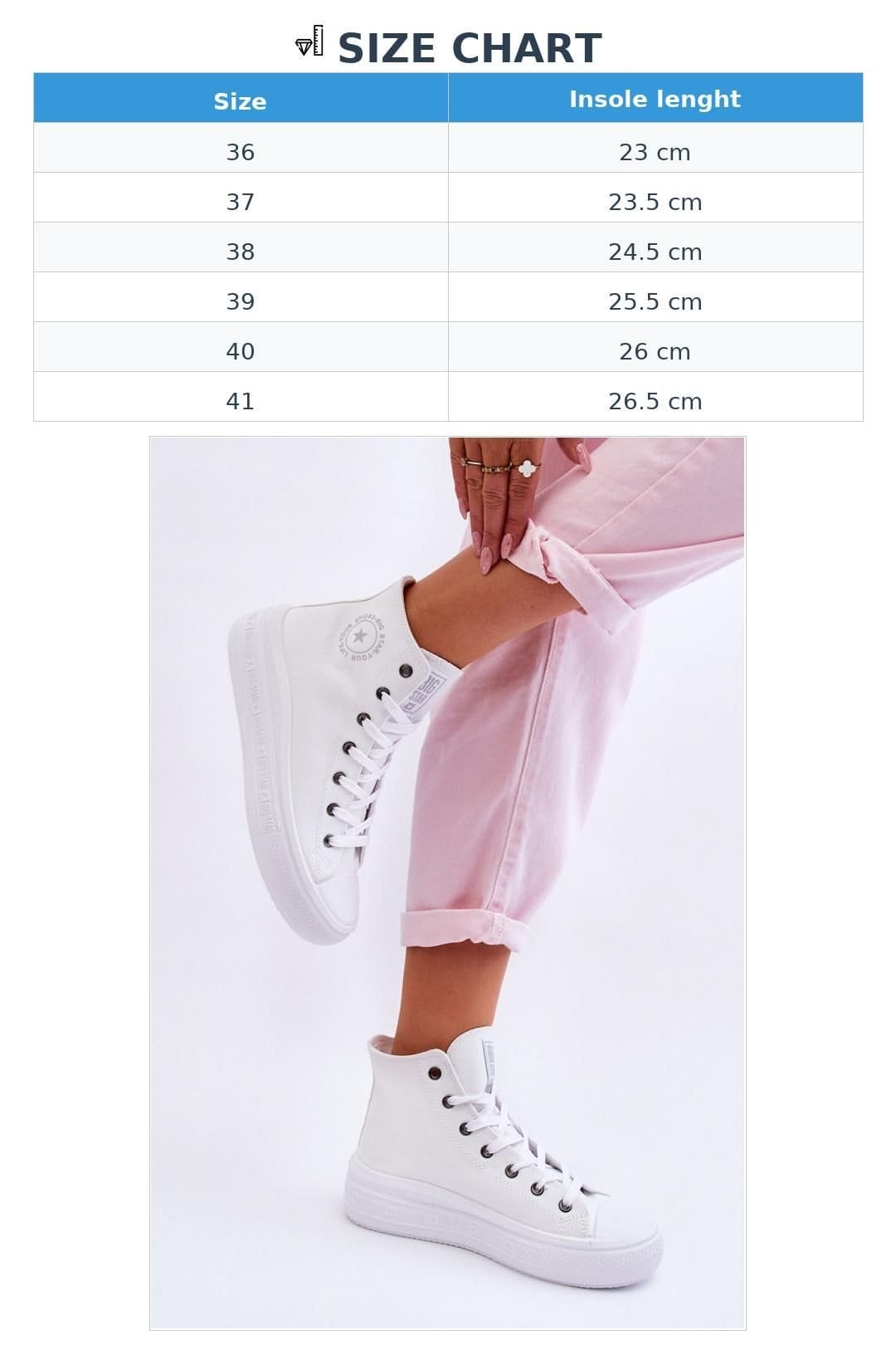 Love Lace Love Lace Women's Big Star Textile High Top Lace Up Platform Non Slip Sneakers in White - 4