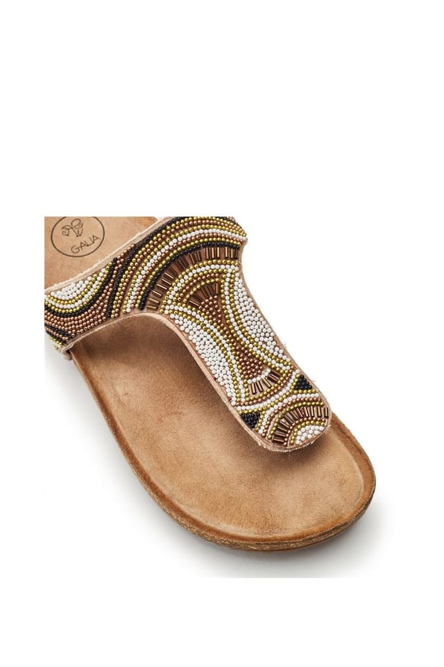 b.soleful b.soleful Women's 'Lisara' Porvair Sandals in Beige - 2