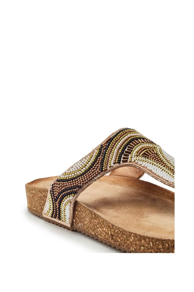 b.soleful b.soleful Women's 'Lisara' Porvair Sandals in Beige - 3