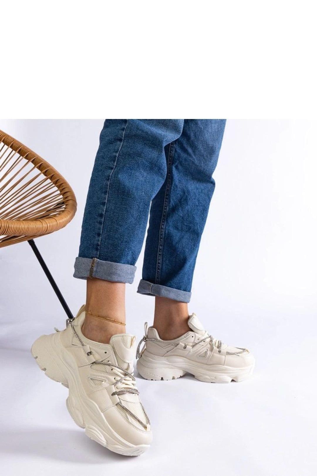 Love Lace Love Lace Women's Sport Sneakers Ivett Hurtado Comfortable Low Top Rubber Sole in Beige - 4